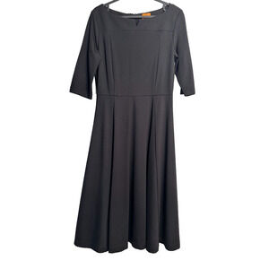 Mary Crafts Black Women's Quarter Sleeve Dress Size 6